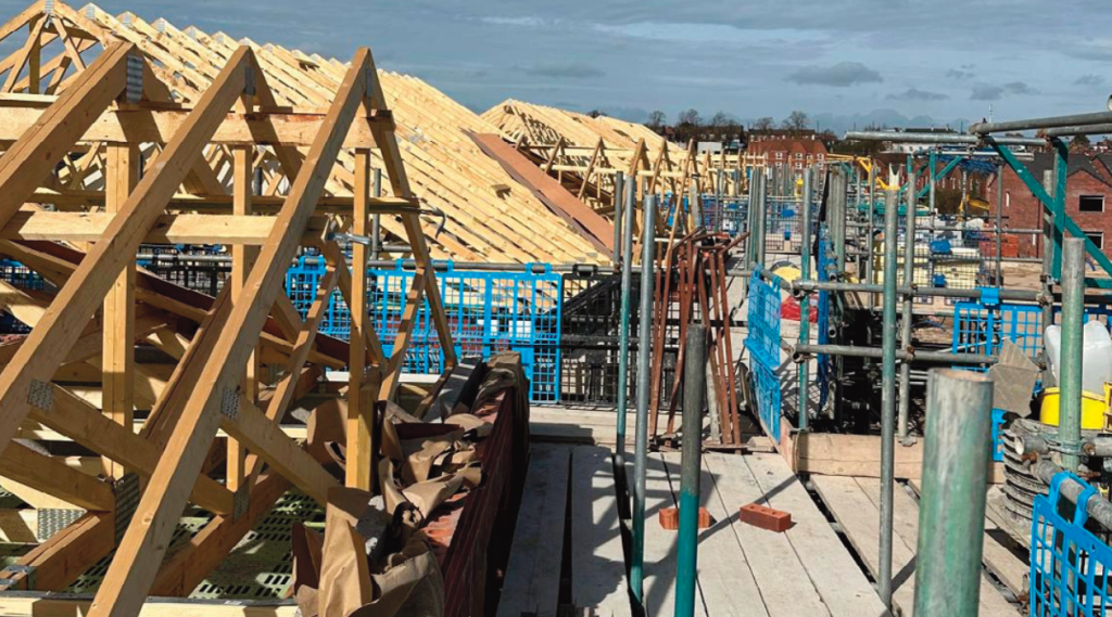 new build houses being built