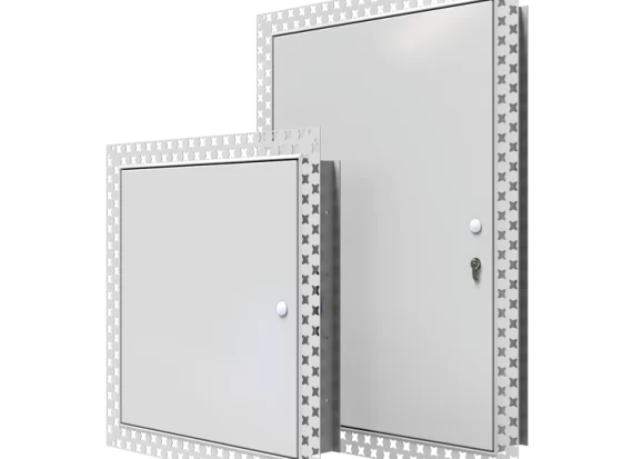 Metal faced door within a 90mm deep beaded frame