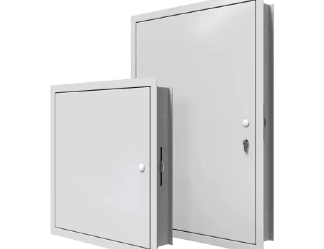 Metal faced door within a 90mm deep picture frame